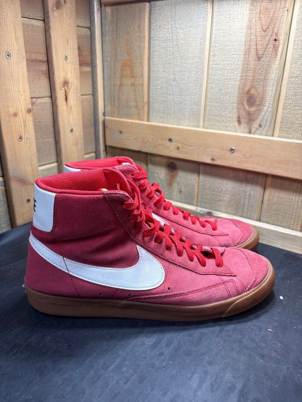 Nike Blazer Mid Shoes CI1172-600 Mens Size 14 US 13 UK 48.5 EU Red Suede
